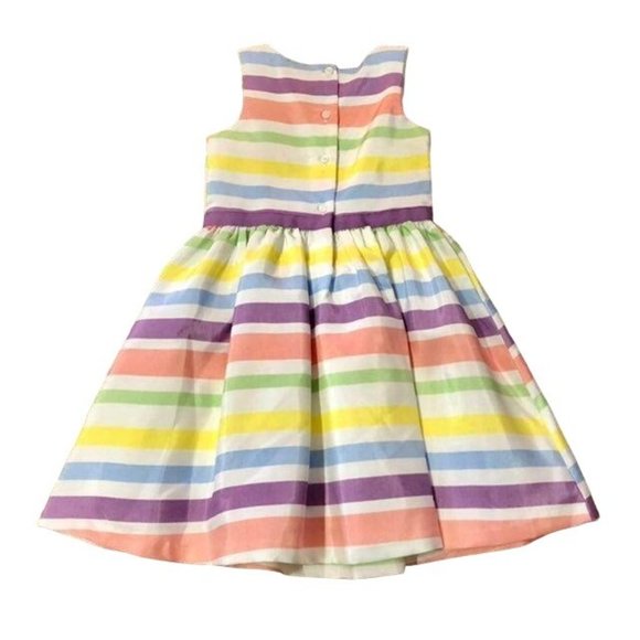 Gymboree Dress Girls 4 Used Striped Sleeveless Easter - Picture 4 of 9